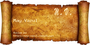 May Vazul névjegykártya